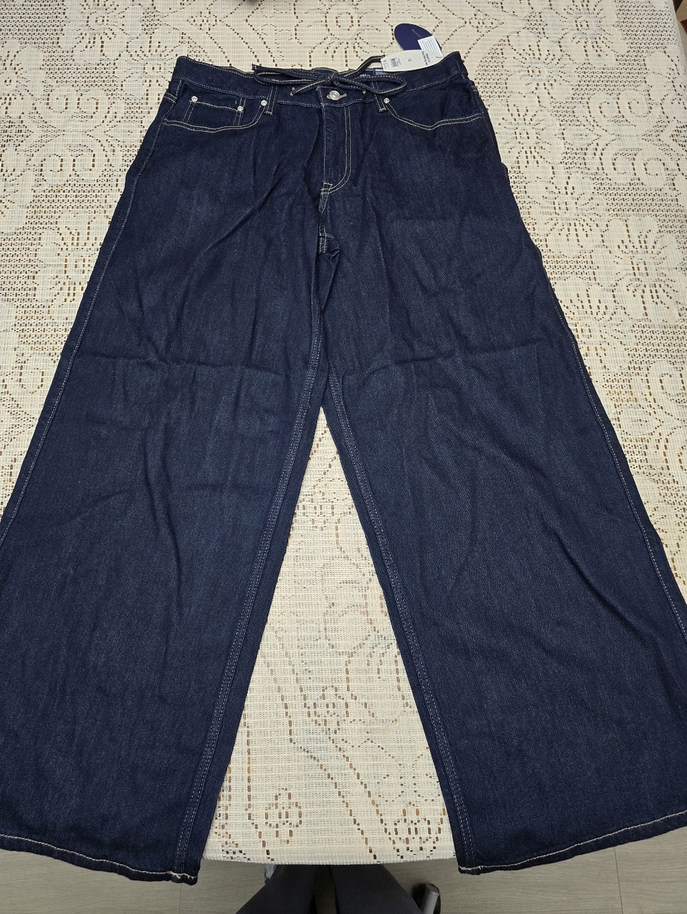 Wide Leg Dark Indigo Jeans